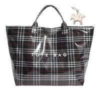 Women's Tote Bag PVC Kraft Paper Large Tote Bag Fashion Paper Bag Carry All Bag Top Handle Hobo(Black checkered)