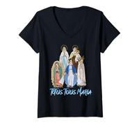 Womens Totus Tuus Maria Totally Yours Catholic JPII Mother Mary V-Neck T-Shirt