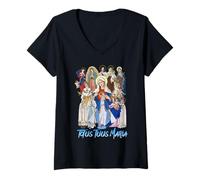 Womens Totus Tuus Maria Totally Yours Catholic JPII Mother Mary V-Neck T-Shirt