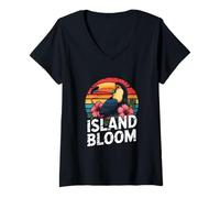 Womens Toucan Island Bloom V-Neck T-Shirt