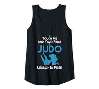 Womens Touch Me And Your First Judo Lesson Is Free Funny Judo Lover Tank Top