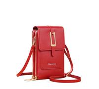 Women's Touch Screen Mobile Phone Messenger Bag, Cell Phone Purse Crossbody Anti-Theft Shoulder Strap Small Handy Key Pouch