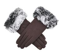 Dents Women's Touchscreen Thermal Gloves with Faux Fur Cuffs MOCCA ONE