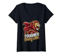 Womens Tougher Than I Look Brave Post Surgery Recovery Survivor V-Neck T-Shirt
