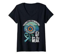 Womens Tourette Syndrome It's Not For The Weak V-Neck T-Shirt