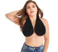 Women's Towel Bra Bath Solid Color Towel, hanging Neck Towel Bra For Women,spa Sling Short Top Sexy Sweat-absorbent Towel Bra,4,M