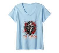 Women's Toxic Symphony - Trash Polka Plague Doctor V-Neck T-Shirt