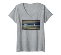 Womens Track & Field Tim Montgomery Sprinter by Michael Grecco V-Neck T-Shirt