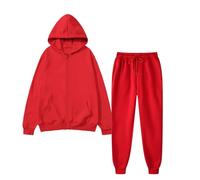 Womens Track Suit Cotton Tracksuit Womens Full Set Activewear Co Ords Sets Lounge Wear Sets Long Sleeve Full Zip Hoodies with Pockets and Wide Leg Joggers Set for Women UK