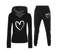 Women's Tracksuit Set Hoodie Tracksuit Womens Leisure Suits Ladies 2 Piece Warm Outfit Full Set Activewear Gym Wear Jogger Track Suits Womens Clothes Warm Outfit FullActivewear Gym Wear Sportwear