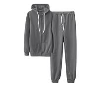 Womens Tracksuit Set Plus Size Tracksuit Womens Full Set Outfit Solid Color Co Ord Sets Zip Up Oversize Drawstring Long Sleeve Hoodies with Pockets and Soft Joggers for Women UK