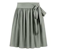 Women's Traditional Midi Skirt Simple Bow Modern Large Sizes Dirndl Skirt | Costume Skirts Women's Elegant Knee-Length Without Lace Shiny Apron Oktoberfest Skirt For Oktoberfest Costume Outfits