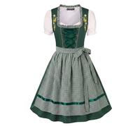 Womens Traditional Oktoberfest German Dirndl Dress 3 Piece Eden Green S