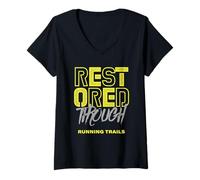 Womens Trail Running for Men & Women Runners Hikers Outdoor Athlete V-Neck T-Shirt