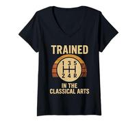 Womens Trained In The Classical Arts 5 Speed Manual Transmission V-Neck T-Shirt