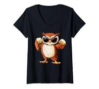 Womens Trainer Owl V-Neck T-Shirt