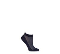 Womens Trainer Socks Cotton Pelerine Burlington Montrose Blue Black White 1 Pair