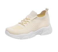 Womens Trainers Arch Support, Barefoot Fitness Sneakers Breathable Mesh Sneakers Slip On Anti Slip Trainers Sports Workout Sneaker Lightweight Walking Running Shoe with Arch Support Beige