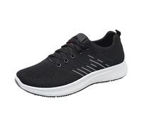 Womens Trainers Arch Support, Womens Trainers Cheap, Breathable Mesh Sneakers Lightweight Running Sneakers with Arch Support Slip On Anti Slip Sneaker Comfortable Sports Workout Shoe Black