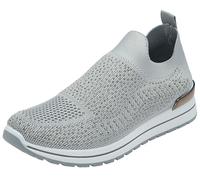 Womens Trainers Athletic Slip On Walking Shoes Breathable Lightweight Sports Casual Sparkly Diamante Sneakers (Grey, UK Footwear Size System, Adult, Women, Numeric, Medium, 7)