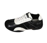 Womens Trainers Colour Block Lace Up Casual Sneakers Leather Walking Shoes | Panel Detail, Solid Tone, Daily Wear, Urban Fashion, Street Style, Soft Insole, Smooth Texture, Versatile Pair