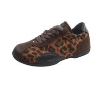 Womens Trainers Colour Block Lace Up Casual Sneakers Leather Walking Shoes | Panel Detail, Solid Tone, Daily Wear, Urban Fashion, Street Style, Soft Insole, Smooth Texture, Versatile Pair