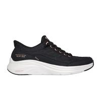 Skechers Women's Contour Foam Golden Hour Slip-in Trainers, Black Mesh/Duraleather/Leather/Rose Gold Trim, 6 UK
