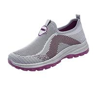 Womens Trainers Fashion Summer Women Sports Shoes Flat Bottom Non Fly Woven Mesh Upper Breathable Soft (PP1, 5.5)