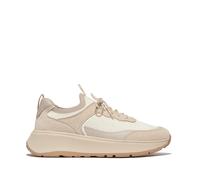 Women's Trainers FitFlop F-Mode Suede/Knit Flatform Slip-On Laced Beige 39