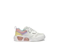 Geox J ILLUMINUS Girl A Sneaker, White/Multicolor, 1 UK