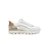 Geox Women's D SPHERICA Plus A Trainers, White/Off White, 40 EU