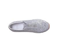 Women's Trainers Glitter Trainers Rhinestone Trainers Lightweight Metallic Sequins Sports Shoes Leisure Walking Shoes Fashion Outdoor Casual Shoes Lightweight Breathable Slip On Shoes, silver, 8 UK