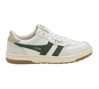 Gola Women's Hawk Sneaker, White/Dark Green/Gold, 11