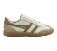 Gola Viper W Beige leather Womens trainers CLB744-AC in a Plain Suede Leather in Size 8