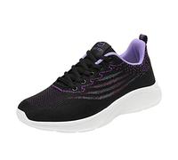 Womens Trainers Leisure Women's Travel Soft Sole Comfortable Shoes Outdoor Mesh Shoes Runing Sports Breathable (Purple, 7)