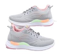 Womens Trainers - Lightweight Air Cushion Sports Casual Shoes with Arch Support, Where Comfort Meets Trend for Walking, Sports and Work (Gray,3)