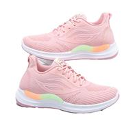 Womens Trainers - Lightweight Air Cushion Sports Casual Shoes with Arch Support, Where Comfort Meets Trend for Walking, Sports and Work (Pink,3)