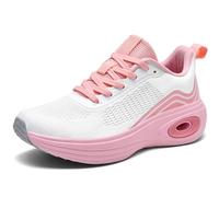 Womens Trainers Lightweight Running Shoes Ladies Mesh Breathable Cushioned Walking Sneakers for Athletic Sports Tennis Jogging Gym Outdoor,Pink,9UK/42EU
