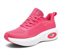 Womens Trainers Lightweight Running Shoes Ladies Mesh Breathable Cushioned Walking Sneakers for Athletic Sports Tennis Jogging Gym Outdoor,Rose Pink,3.5UK/36EU