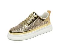 Womens Trainers Lightweight Wide Fit Wedge Shoes Fashion Lace Orthopedic Trainer Cushion Comfortable Low Top Running Sneakers Casual Non Slip Walking Sneaker Absorbing Soft Sole Tennis n25 Gold