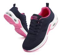 Womens Trainers Running Shoes Air Cushion Arch Support Sneakers Platform Trainers Ladies Walking Shoes Mesh Breathable Lightweight Sport Sneakers Outdoor Gym Athletic Tennis Jogging