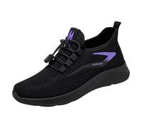 Womens Trainers Running Shoes Air Cushion Gym Shoes Athletic Sneakers Breathable Mesh Lightweight Walking Sports Tennis Jogging Sneakers for Ladies Walking Shoes Fashion Size 3.5-8 Black
