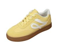 Womens Trainers,Running Shoes Comfortable Orthopedic Athletic Sneakers Ladies Nursing Work Arch Support Soft Sole Tennis Sneaker Lightweight Non Slip Shoe Casual Tennis Gym Jogging Yellow