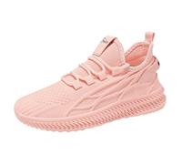 Womens Trainers Running Walking Shoes Tennis Sport Sneakers Ladies Ligthweight Gym Athletic Fitness Breathable Mesh Slip On Shoes Casual Fashion Comfortable Outdoor Jogging Sneakers Pink