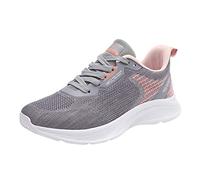 Womens Trainers Size 4 Walking Shoes Couple Models Women's Spring and New Korean Version Breathable Lightweight Student Running Shoes Mesh Sports Womens Sneakers Size 7 Beige Sneakers (A,6)