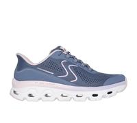 Skechers Women's Glide-Step Sole Slip-in Trainers, Slate Textile/Synthetic/Pink Trim, 8 UK