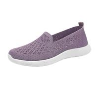 Women's Trainers Slip In Diabetic Orthopaedic Shoes Women's Trainers Woven Mesh Trainers Breathable Sports Shoes Lightweight Summer Shoes Comfortable Casual Shoes Shock Absorbing Walking Shoes, purple