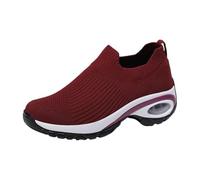Womens Trainers, Sports Casual Shoes, Air Cushion Arch Support for Lightweight Air Cushion Design Ideal Work Walking Shoes for Ladies - Stylish Mesh Platform Trainers (Brown,7.5)