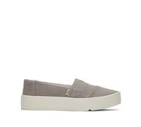 TOMS Womens Verona Heritage Canvas Platform Sneakers Shoes Casual - Black, Light Grey, 7.5 UK