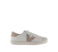 Victoria Berlin Contrast Leather Womens White / Pink Trainers UK 4 White